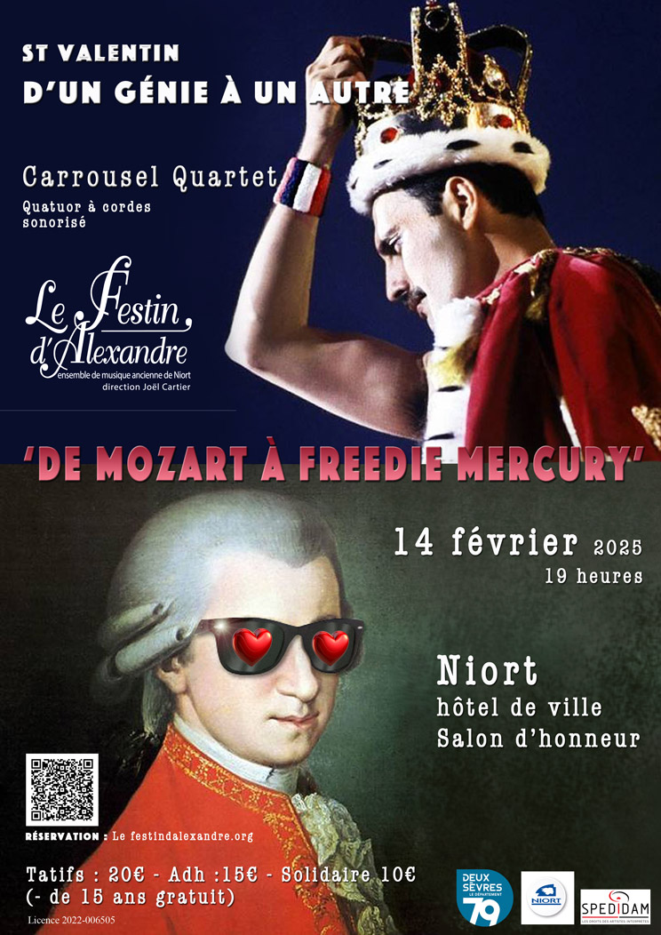 De Wolfgang Mozart à Freddie Mercury (St Valentin)